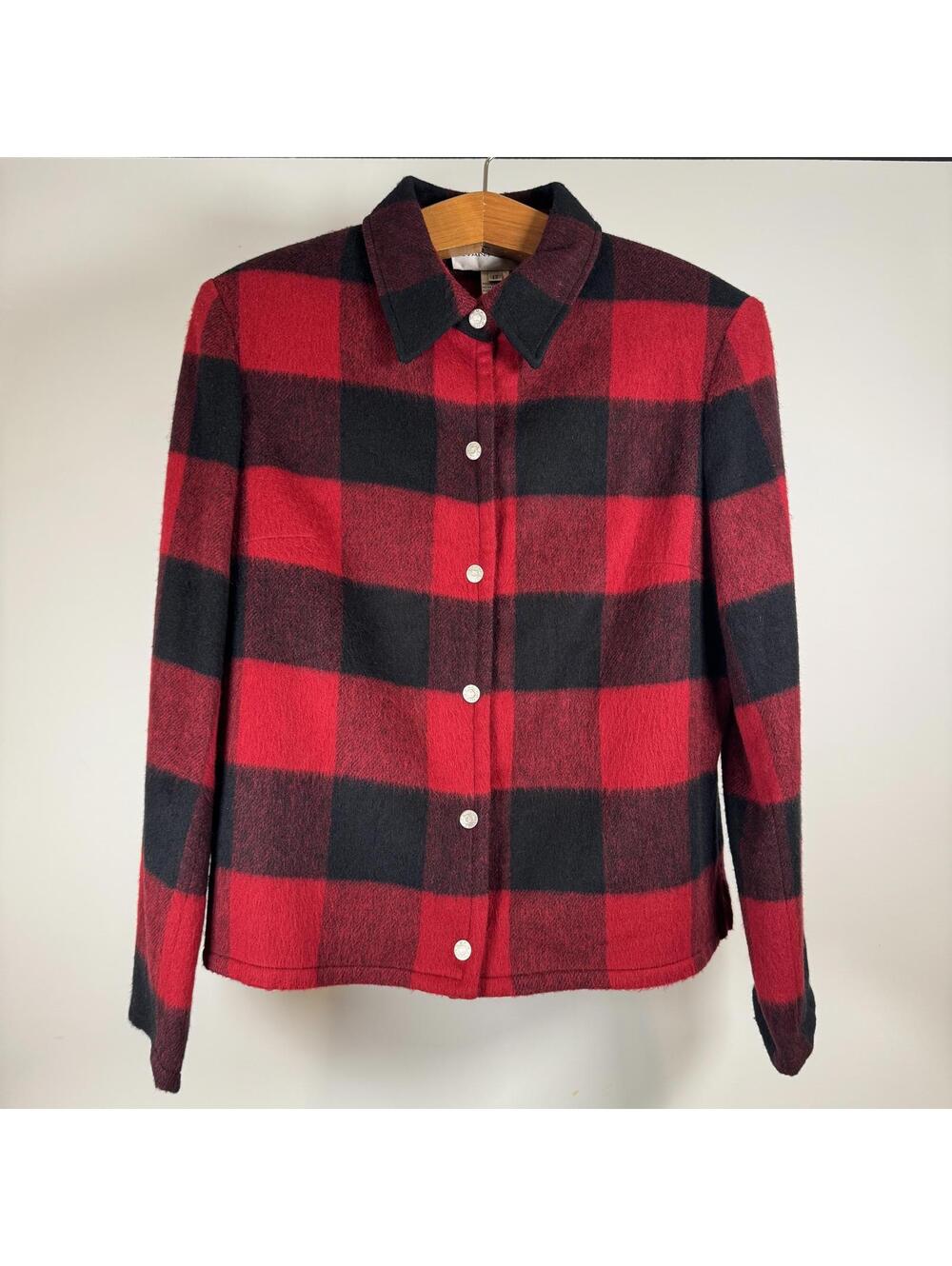 Vintage Evan Picone Buffalo Plaid Shirt – Size 12 - Picture 2 of 7
